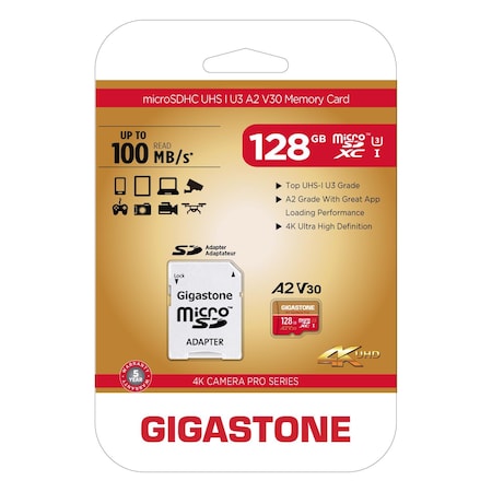 Gigastone Gigastone SD Flash Memory Card 1 pk 2IN14KA2V30-128